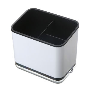 HappyHouse ถูกที่สุด ที่เก็บช้อนส้อม ที่วางตะเกียบ ที่เก็บช้อน อุปกรณ์ในครัว ที่เก็บของในครัว ที่ใส่ช้อน มีช่องระบายน้ำ B-004