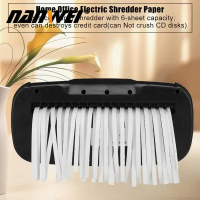Nanwei văn phòng nhà cửa điện Shredder cho giấy và thẻ tín dụng dải cắt tiêu diệt ‑