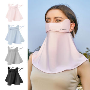 【NEW A 】WRELS Face Cover Ice Silk Sunscreen Mask Summer Anti-UV Breathable Cycling Scarf Sun Protection Hiking Neck Outdoor Activities