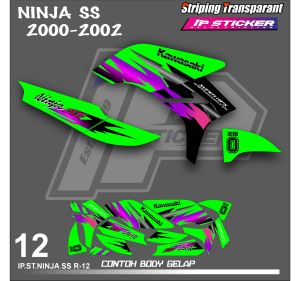 NINJA SS 2000 - 2002 (COD) STIKER STRIPING MOTOR KAWASAKI HOLOGRAM DAN TRANSPARAN IP.KODE-12