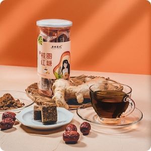 [Herbal Farmer] Ginger Tea with Longan added Brown Sugar 15 pieces per bottle 20 gm per piece