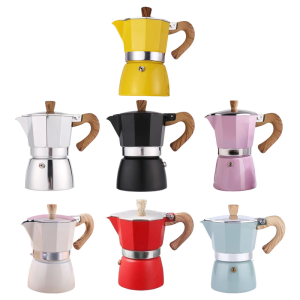 Aluminum Alloy 6 Cup Pot Stovetop Espresso Coffee Maker Machine Cuban Coffee Brewing Tool for Home and Office Use