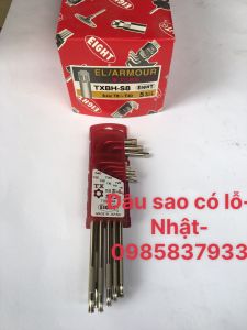 [Freeship+quà tặng 19k] Bộ tay vặn 8 chiếc đầu sao có lỗ T8-T40 TXBH-S8 Eight Nhật tại Máy NTT vặn ốc đầu hoa thị tuổi thọ cao