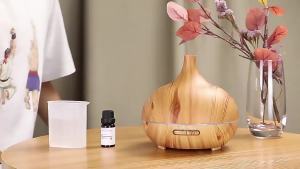 Small Silent Home Humidifier for Bedroom Office Hotel Commercial Use Wood Grain Essential Oil Aroma Diffuser with Silent Design