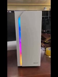 Desktop Casings Computer Case Pc Case Pc Chassis Acrylic Side Transparent Colorful Light Top Power Supply Standard Motherboard Case