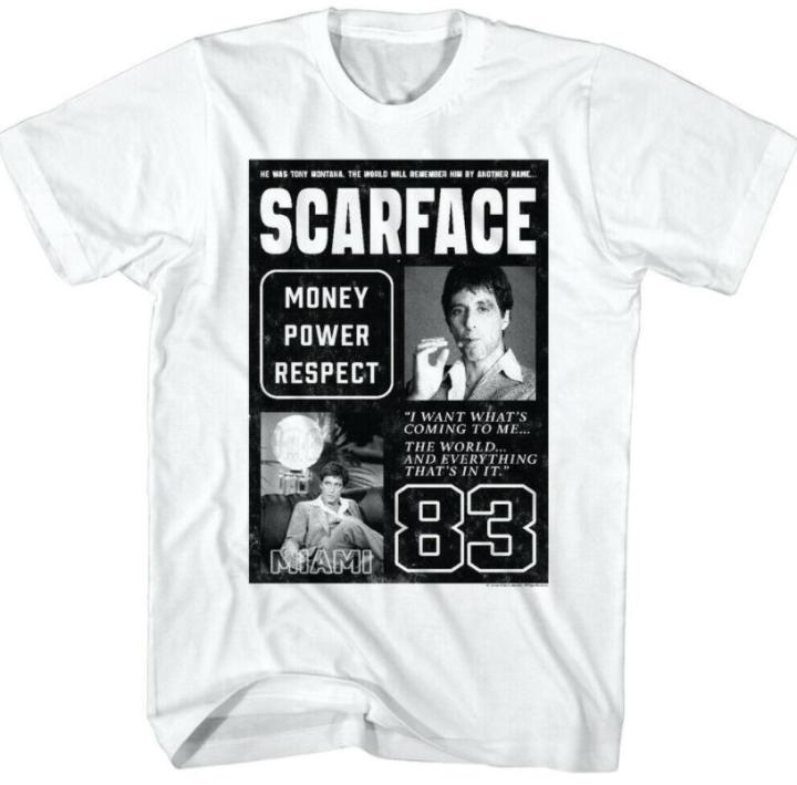 Scarface Miami 83 Scarface เสื้อยืดแขนสั้น 2023 ใหม่ผ้าฝ้ายหลวมสบายๆ ...