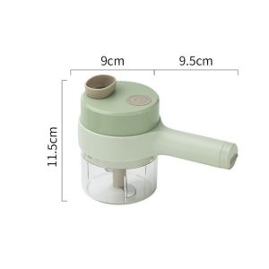 CHUAN Handheld Kitchen Electric Vegetable Cleaver Meat Grinder Wireless Garlic Masher 4 IN 1 Food Peel Slicer