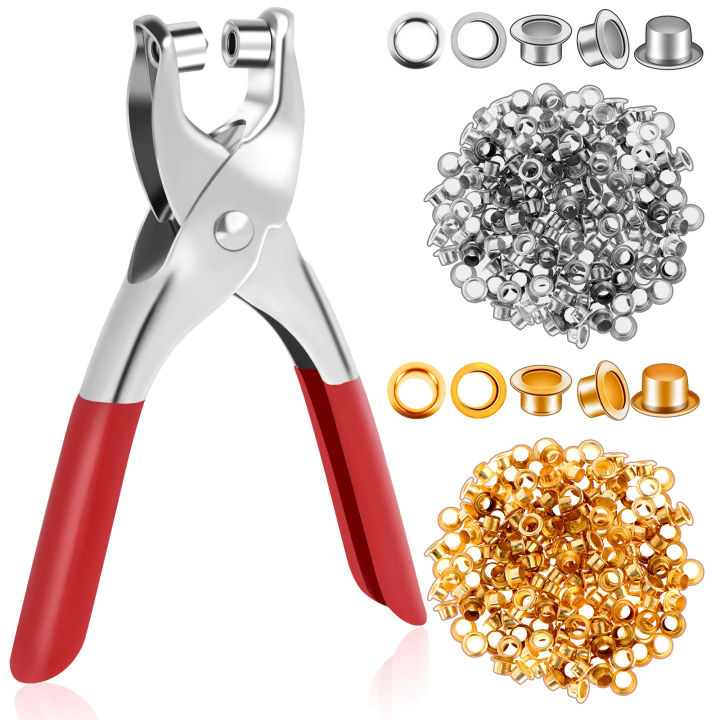 Open Box Leatherworking Tools 3-Piece Leatherworking Tool Kit | Belt Hole Punch, Eyelet Plier & Snap Button Setter Eyelet Kit