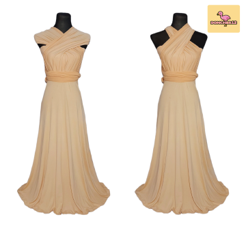 women's green fall dress Linen Summer Midi Prom Chiffon Designed with a flattering main image 1