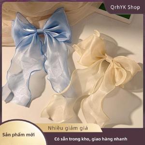 Hàng có sẵn✨ Lưới barrette Bow Ribbon Clip tóc ngọt ngào nhẹ nhàng nữ tính trở lại của đầu siêu Cổ Tích kẹp tóc tiên tiến thời trang phụ kiện mũ nón