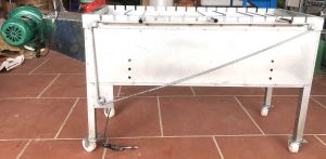 Máy nướng Loại To - Lò Nướng thịt chả gà vịt quay tự động 15 xiên CÓ QUẠT- Đi theo máy 15 que xiên đơn va thêm 3 cây xiên 3 đẻ quay gà