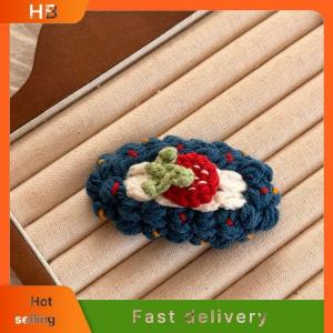 HB Handmade Wool Crocheted Sweet And Cute Hairpin Cartoon Fruit Autumn And Winter BB Clip Bangs Clip Hairpin Hair Accessories