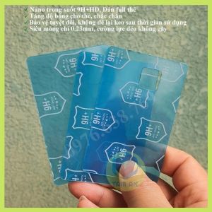 [Combo 100 bộ] Tấm dán căn cước công dân CCCD/Miếng dán bằng lái xe BLX tấm dán cường lực dẻo nano màu xanh 9h+