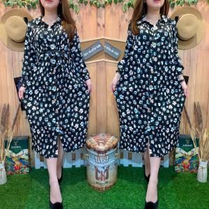 LONG TUNIC BLOSSOM PLEATED BUMIL BUSUI FRIENDLY 3056-106