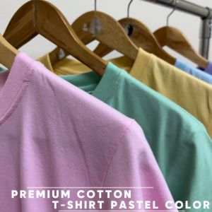 Transfer It Customized Premium Cotton Pastel Color Mint Green Lavander Adult & Kids Printing T-Shirt