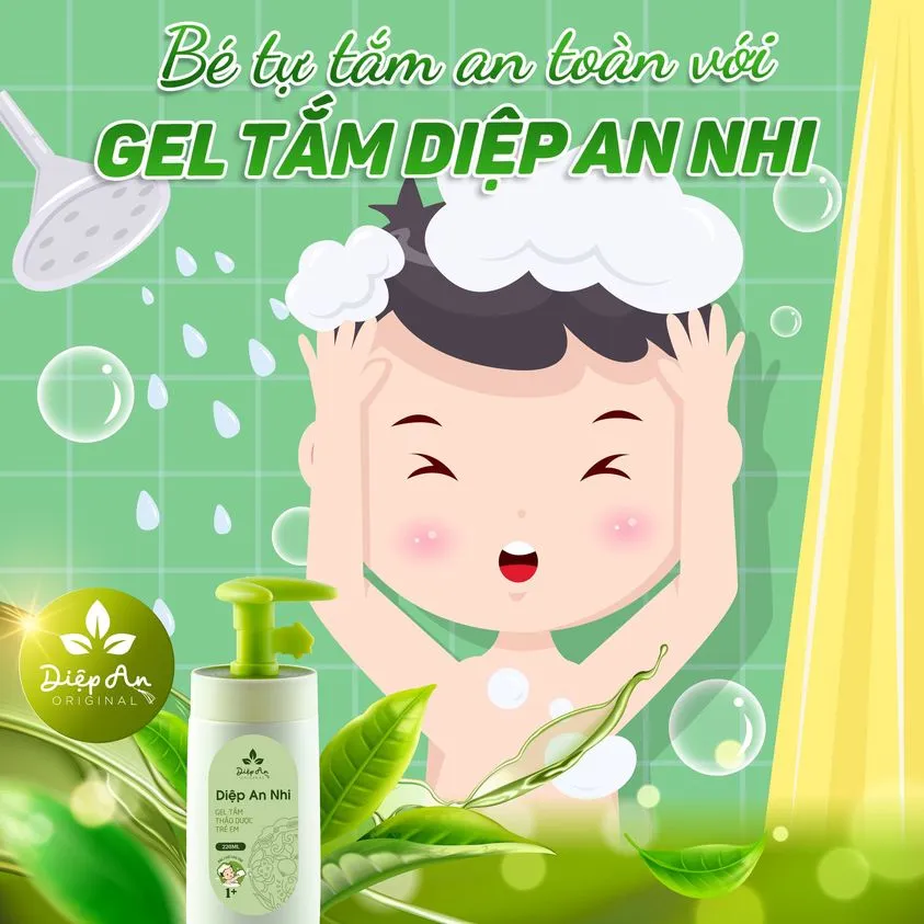 Gel tắm thảo dược Diệp An Nhi 1+