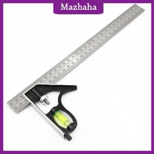 Mazhaha เครื่องมือวัดอลูมิเนียมวัดระดับจิตวิญญาณสแตนเลสทรงสี่เหลี่ยมขนาด12