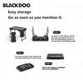 BLACKDOG Black Folding Table & Chair Set Portable Lightweight Foldable Table Chair Camping Aluminum PE Plastic Table Telescopic Chair Set Outdoor Hiking Picnic BBQ Dining Heavy Duty Original Black Dog. 