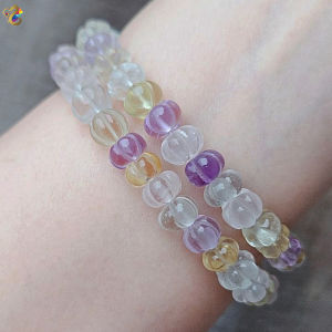 Collection Grade Pumpkin Bracelet (Jelly Rose Quartz Duo Bao Green Beryl)