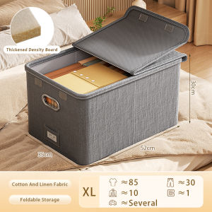 JustLiving 1PC Large Collapsible Storage Bins with Foldable Lid Clothes Storage Bins Fabric Closet Organizers and Cube Storage Organizer for Home/Bedroom/Living Room/Closet/Shelf