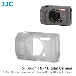 JJC bọc Silicone Vỏ bảo vệ máy ảnh áo bảo vệ cơ thể cho hệ thống Olympus OM khó khăn TG-7 phụ kiện kỹ thuật số thay thế CSCH-128