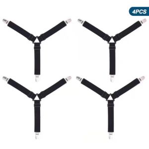 HTF.1-4pcs Bed Sheet Mattress Adjustable Gripper Elastic Clip Holder Strap Fasteners