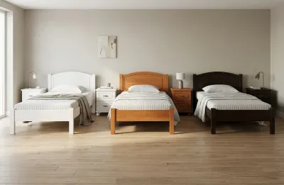 Single/Super Single Solid Wooden Bed 3 Colours Full Plywood Base
