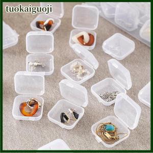 tuokaiguoji กล่องเก็บของพลาสติกแบบพกพาความจุขนาดใหญ่กันฝุ่นกล่องเครื่องประดับสร้อยคอต่างหูตกแต่งกล่องเครื่องประดับ