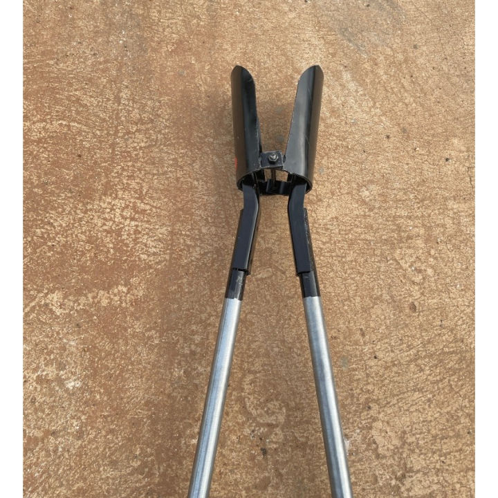 พลั่วหนีบดิน พร้อมด้ามยาว พลั่วขุดเสาเข็ม งานโอท็อปโคราช