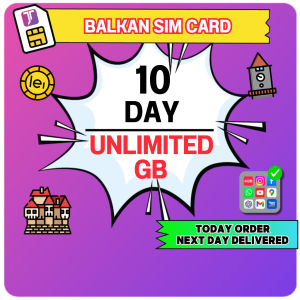 J Travel【 EU + Balkan SIM Card 】Europe Travel Prepaid Sim Card United Kingdom 巴尔干半岛旅游卡 Simkad