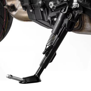 QMSTART Racing Black Motorcycle Adjustable Kickstand Foot Side Stand For YAMAHA MT09 MT-09 MT 09 SP 2021-2023 / Tracer 9 GT 9GT 2021 2022 2023 2024 2025 2026