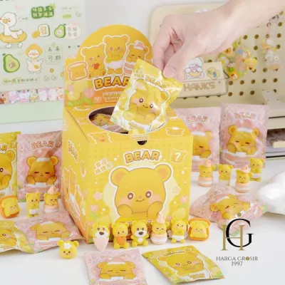 1PCS Penghapus Mystery Bag Butter Bear ER-1719 ALAT TULIS KANTOR LUCU KARTUN BUTTER BEAR THAILAND