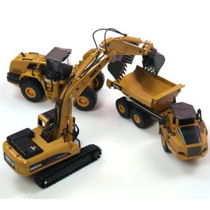 HUINA 1:50 dump truck excavator Wheel Loader Diecast Metal Model Construction Forklift Truck Tower Crane Vehicle Toys for Boys Birthday Gift Car Collection