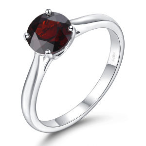 Lohaspie Jewelry Genuine 1.3 Carats Solid Sterling Silver 925 Ring Natural Citrine Garnet Sky Blue Topaz Peridot Ring Citrine Stone Original Ring Birthstone Ring For Women Jewelry