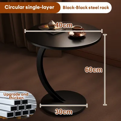 Coffee Table Small Round Table Side Sofa Livingroom Bedroom Storage Rack Balcony Meja Bulat Meja Teh Bedside Cabinet G形茶几边几