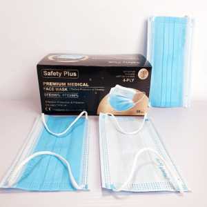 🌸READY STOCK🌸SAFETY PLUS PREMIUM MEDICAL 4PLY HEADLOOP FACE MASK *DENIM BLUE* GREY BLACK BFE 98%> 50PCS BOX HIJAB 3PLY HOWMASK [EARLOOP/HEADLOOP