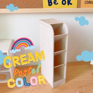 กล่องพลาสติกตั้งโต๊ะ📖 แบบ 4 ช่อง สำหรับใส่เครื่องเขียน สำนักงาน โรงเรียน 📝