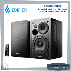 EDIFIER Bluetooth Bookshelf Speakers R1280DB Powered Optical Input Wireless Studio Monitors 4 Inch NF 42W RMS Wired