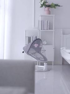 Beige เปลเด็ก เตียงนอนเด็กแรกเกิด เปลไกว เปลไกวไฟฟ้า เปลไกวเด็ก เปลเด็กอ่อน เปลไกวเด็กอ่อน เปลไกวไฟฟ้าอัตโนมัติ พร้อมมุ้งกันยุง เครื่องไกวเปลอัตโนมัติ【พร้อมส่ง】