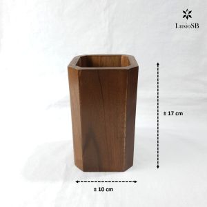 LusioSB Tempat Spatula Aestetik Kayu Jati Tempat Sutil Sodet