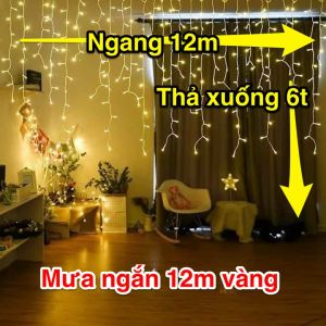 Đèn Rèm Mành 6M 8M 12M 16M mét Mưa Led Rủ Mành Đèn Led Thả Mành Trang Trí Ngoài Trời Trang Trí Nhà Cửa Sảnh Quán Cafe