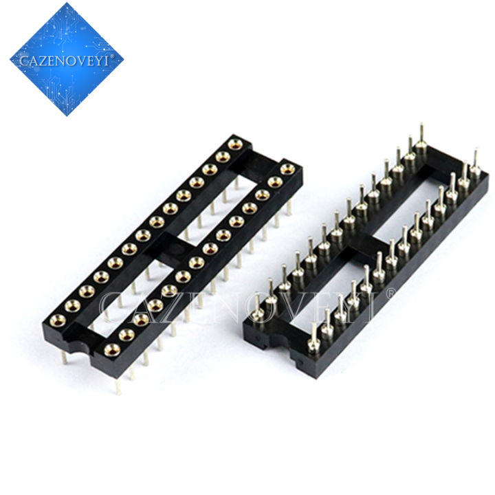 10pcs Round Hole Ic Socket Connector Dip 6 8 14 16 18 20 24 28 32 40 Pin Sockets Dip6 Dip8 Dip14