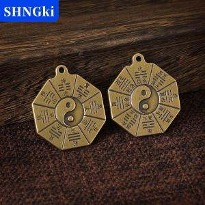 SHNGki Taoism bagua Sơ Đồ Mặt dây chuyền bùa hộ mệnh Trung Quốc Yin Yang bói toán quyến rũ DIY làm eo Keychain trang sức phụ kiện