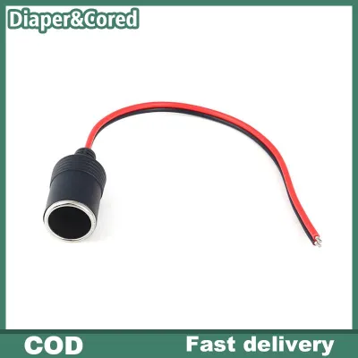 Diaper&Cored Phích cắm đầu nối bật lửa điện 12V 24V 10A với ổ cắm cái phích cắm bộ sạc bật lửa thuốc lá trên xe hơi dây cắm nối dài sạc