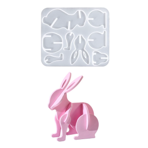 Detailed Splicing Rabbit Mold For Craft Enthusiasts Ideal For Creating Easter Decorations And Gifts