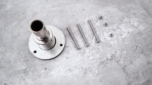 Straight Thru Hull Exhaust Skin Stainless Steel 316 Through Hull Exhaust Skin Fitting for 24mm Tube Socket Hardware of Diesel Parking heater for Boat Marine Car Truck (Style A)