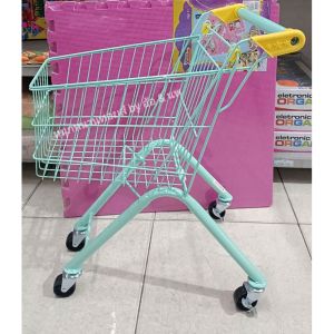 รถเข็นเหล็กซุปเปอร์มาร์เก็ต มินิมาร์ท 20L ประกอบพร้อมใช้ (พับเก็บไม่ได้) สําหรับเด็กเล่น No.BWST6724