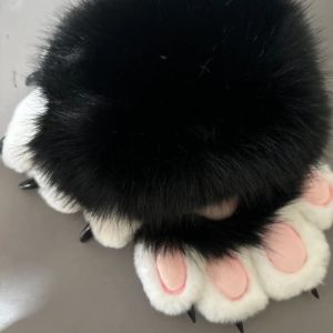 GROCERIY Cartoon Cosplay Costume Gloves Furry Squeaky Kig Cat Claw Mittens Fashion Warm Plush Cat Paw Gloves Cosplay Props