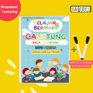 BUKU AKTIVITAS ANAK EDISI CALISTUNG UNTUK USIA 4 5 6 TAHUN BELAJAR MEMBACA MENULIS BERHITUNG WIPE & CLEAN BISA DIHAPUS BONUS 2 SPIDOL