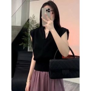 BL20717 Basic V Highneck Loose Knit Top